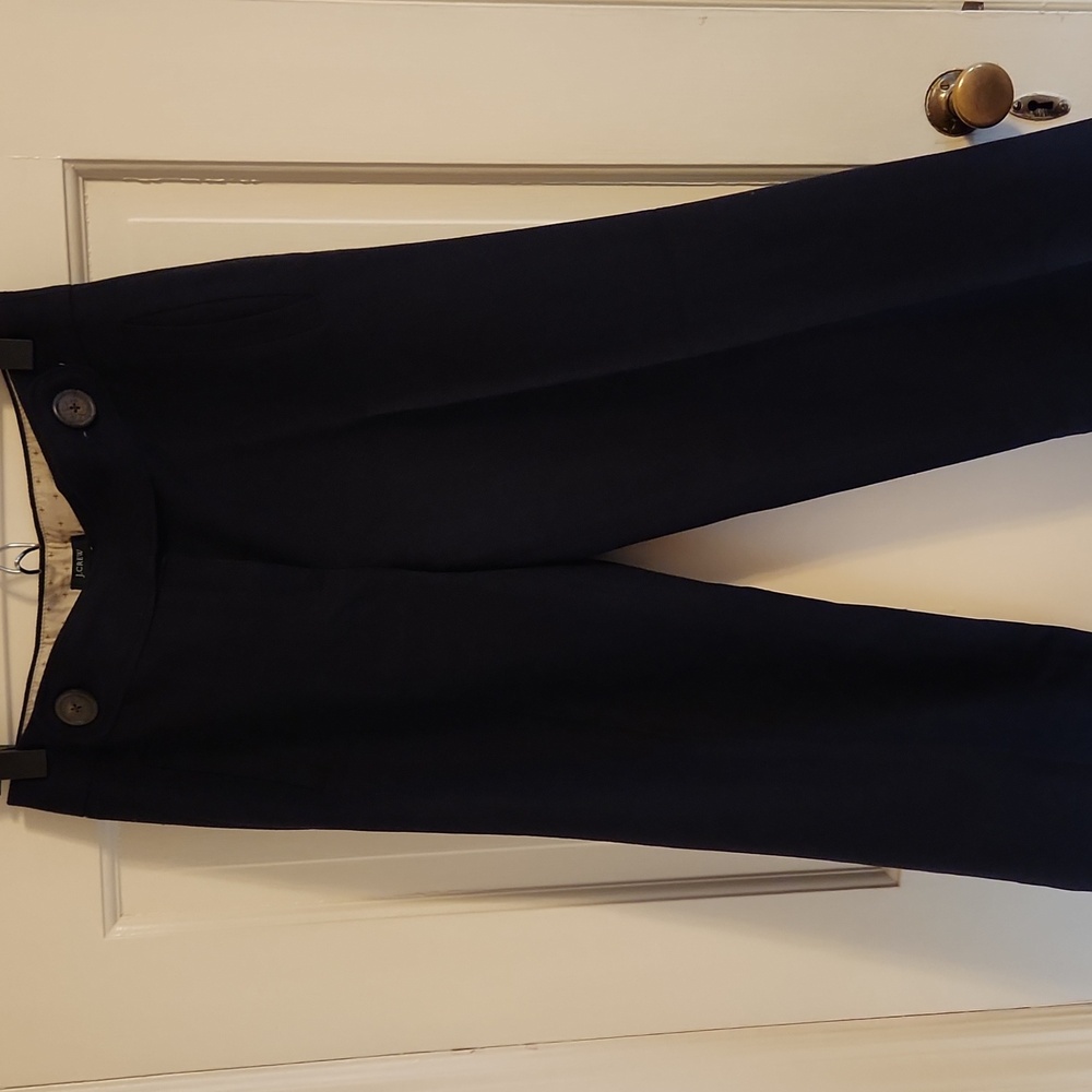 Navy Blue JCrew Flannel Trousers Size 6p